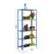 Scaffalatura metallica per stoccaggio Simonrack Garden con 5 ripiani e una dimensione totale di 90 x 50 x 180 cm in colore blu / galva