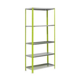Estantería metálica para almacenaje Simongarden Comfort Simonrack de 5 baldas y tamaño total 90 x 50 x 180 cm de color verde / galva