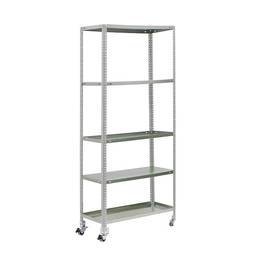 Prestatgeria metàl·lica per a emmagatzematge Simonrack Garden de 5 lleixes i mida total 90 x 40 x 187,5 cm de color galva / galva