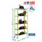 Scaffalatura metallica PrimeMatik Garden con 5 ripiani e una dimensione totale di 90 x 50 x 187,5 cm in colore verde / galva