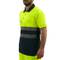 Shirt polo short sleeve yellow blue with reflective straps for safety works size M