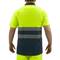 Shirt polo short sleeve yellow blue with reflective straps for safety works size M