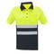 Shirt polo short sleeve yellow blue with reflective straps for safety works size M