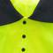 Shirt polo short sleeve yellow blue with reflective straps for safety works size M