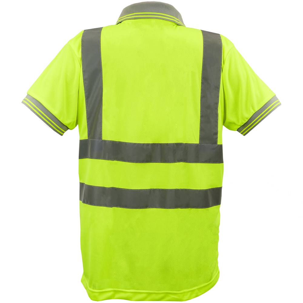 Chemise polo manche courte avec réflexion jaune pour la sécurité d'emploi taille XL