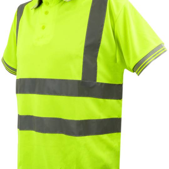 Chemise polo manche courte avec réflexion jaune pour la sécurité d'emploi taille XL