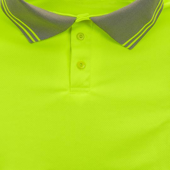 Chemise polo manche courte avec réflexion jaune pour la sécurité d'emploi taille XL