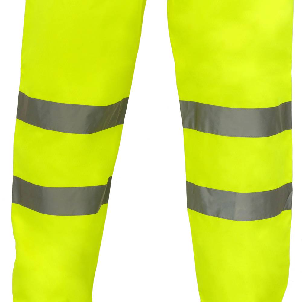 Pantalones de trabajo con reflectante amarillo para seguridad laboral de talla M