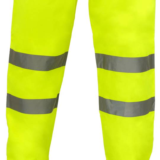 Pantalon de travail jaune avec réfléchissant pour la sécurité de l'emploi de la taille M