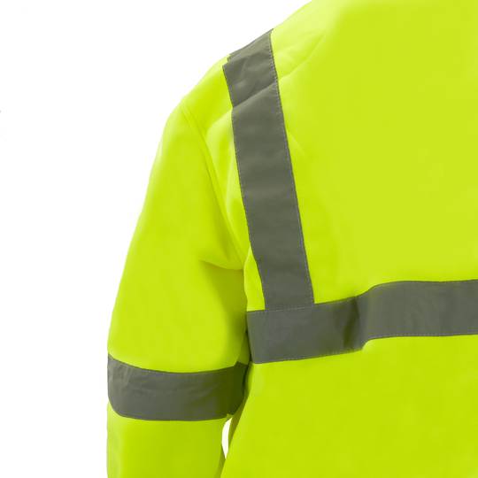 Sweatshirt sweater long sleeve yellow with reflective straps for safety works size M