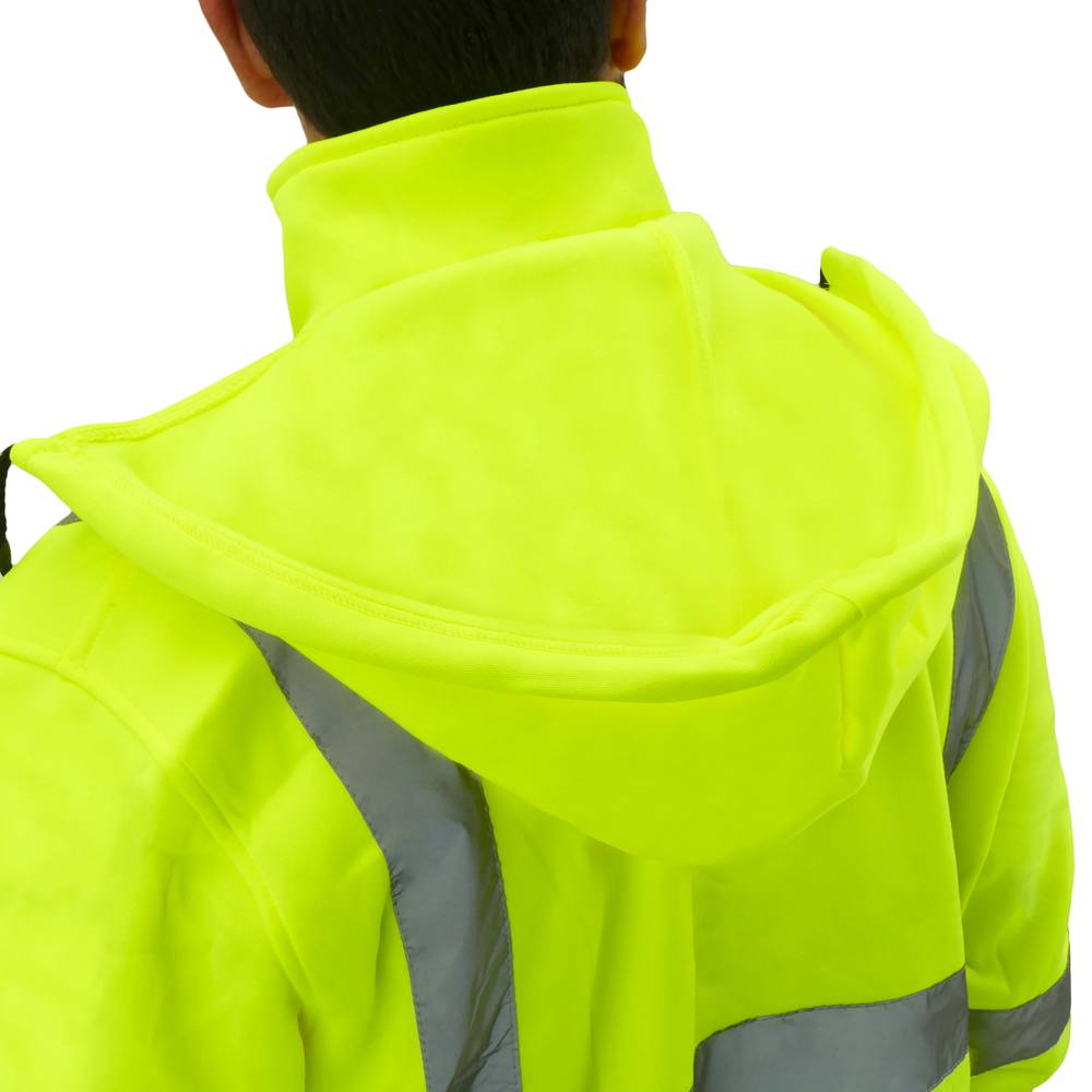 Sweat-shirt jersei manche long avec réflexion jaune pour la sécurité d'emploi taille L