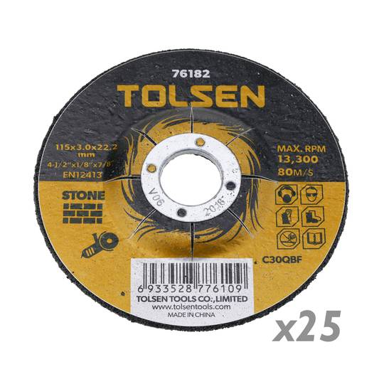 Slijpschijf voor steen 115 x 3 x 22,2 mm 25-pack