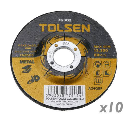 Disc de tallar de mola per a metall 115 x 6 x 22.2 mm 10-pack