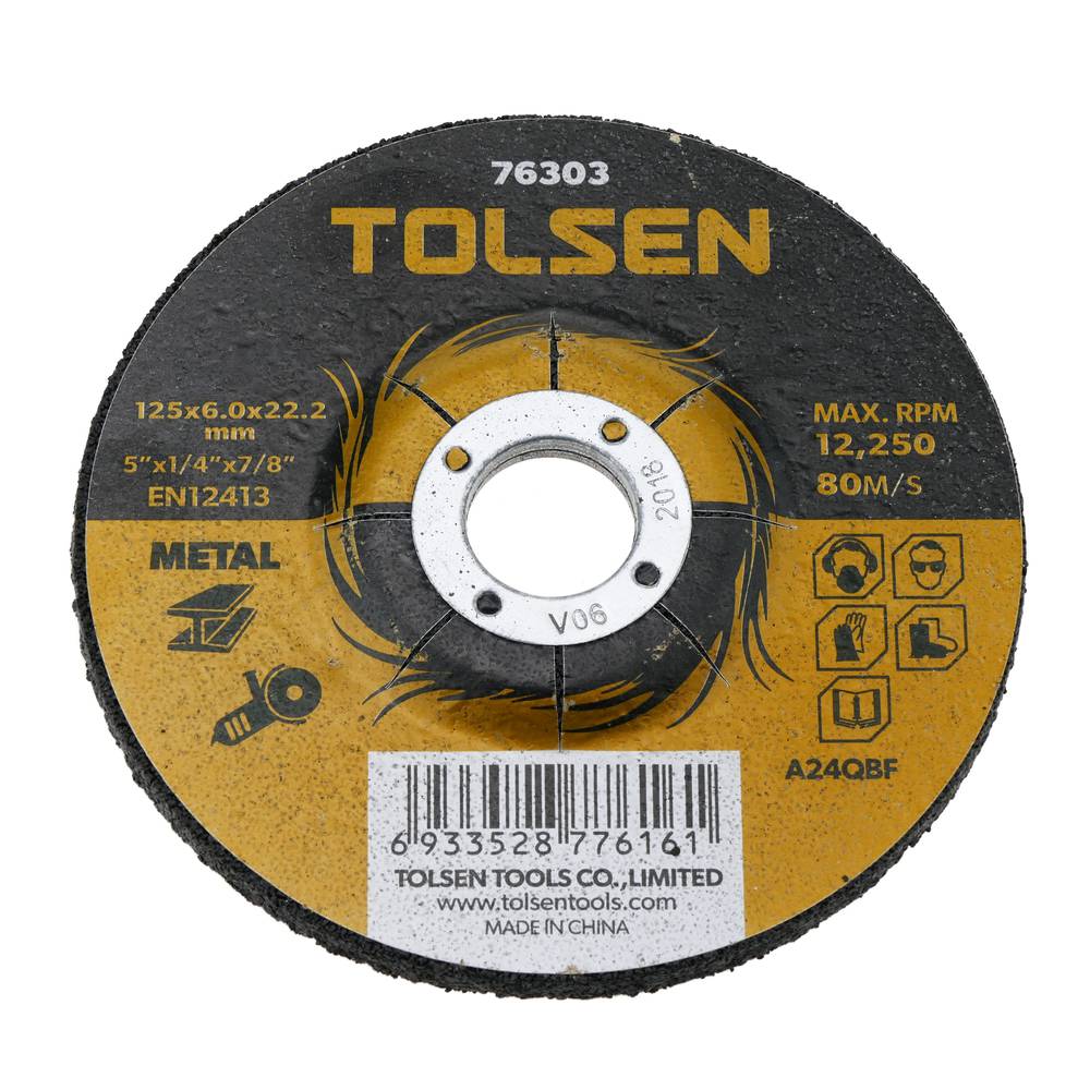 Grinder cutting disc for metal 125 x 6 x 22.2 mm 10-pack