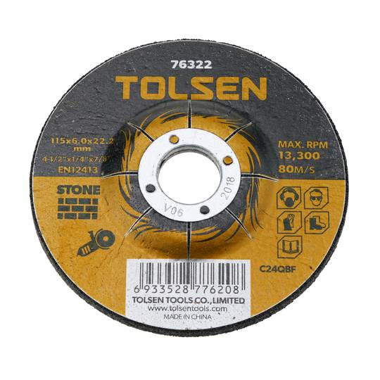 Disco de cortar de amoladora para piedra 115 x 6 x 22.2 mm 10-pack