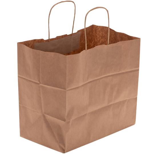 SOS biologisch abbaubare Kraftpapiertüten mit Griffen, 25 Stück.
