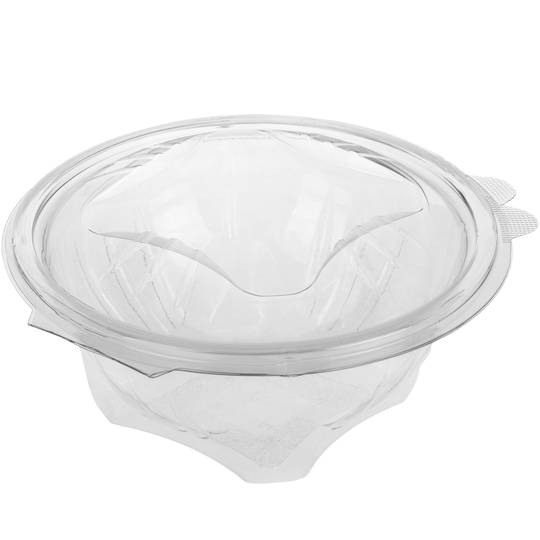 Amanides de plàstic reciclable transparent amb tapa 750mL, 100 unitats