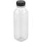 Bottiglie di plastica PET riciclabili, quadrate e trasparenti 400mL, 7 pz.