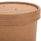 Terrina de cartão kraft biodegradável de parede dupla com tampa 360mL, 25 pcs.