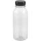 Small recyclable PET plastic bottles, square and transparent 400mL, 7 pcs.