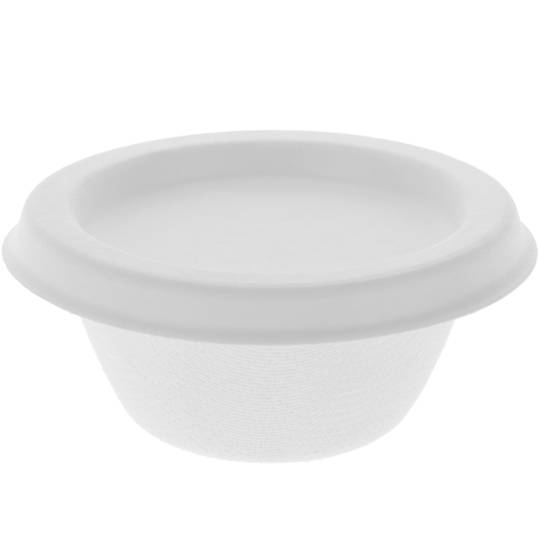 Biodegradable bagasse mini terrine with lid 60mL, 50 pcs.