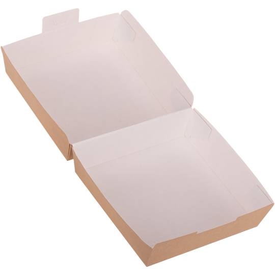 Hamburger doosjes van biologisch afbreekbaar nano-micro karton (XL), 50 stuks.