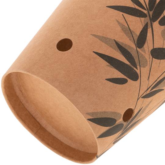Pack de 50 unidades vaso para fritos de cartón marrón con cierre plegable 8,5 x 14 cm