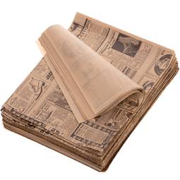 Opakowanie 1000 sztuk naturalnego brązowego papieru do fast foodów, odpornego na tłuszcz, 28 x 34 cm