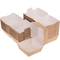 Pack of 50 corrugated brown biodegradable cardboard hamburger holders 14.4 x 13.6 x 9.2 cm