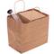Pack of 50 corrugated brown biodegradable cardboard hamburger holders 14.4 x 13.6 x 9.2 cm
