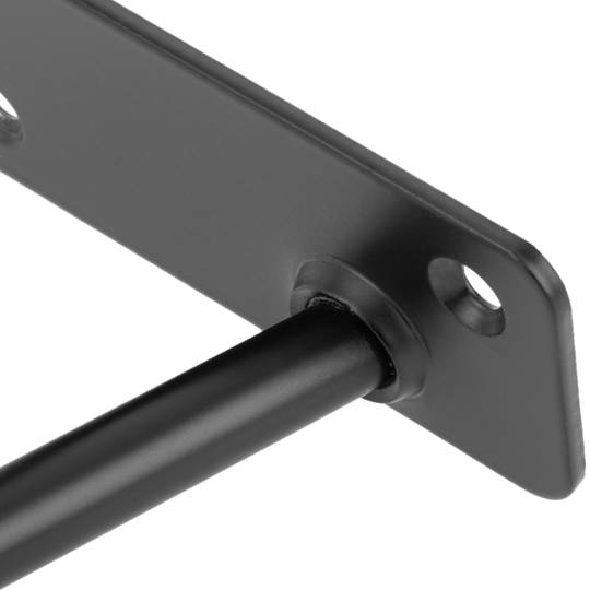 Table legs for desks cabinets furniture made of steel 2 rods 15 cm black 4-pack