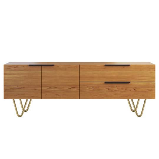 Patas de mesa para armários e móveis de aço 2 hastes 15 cm cobre 4-pack