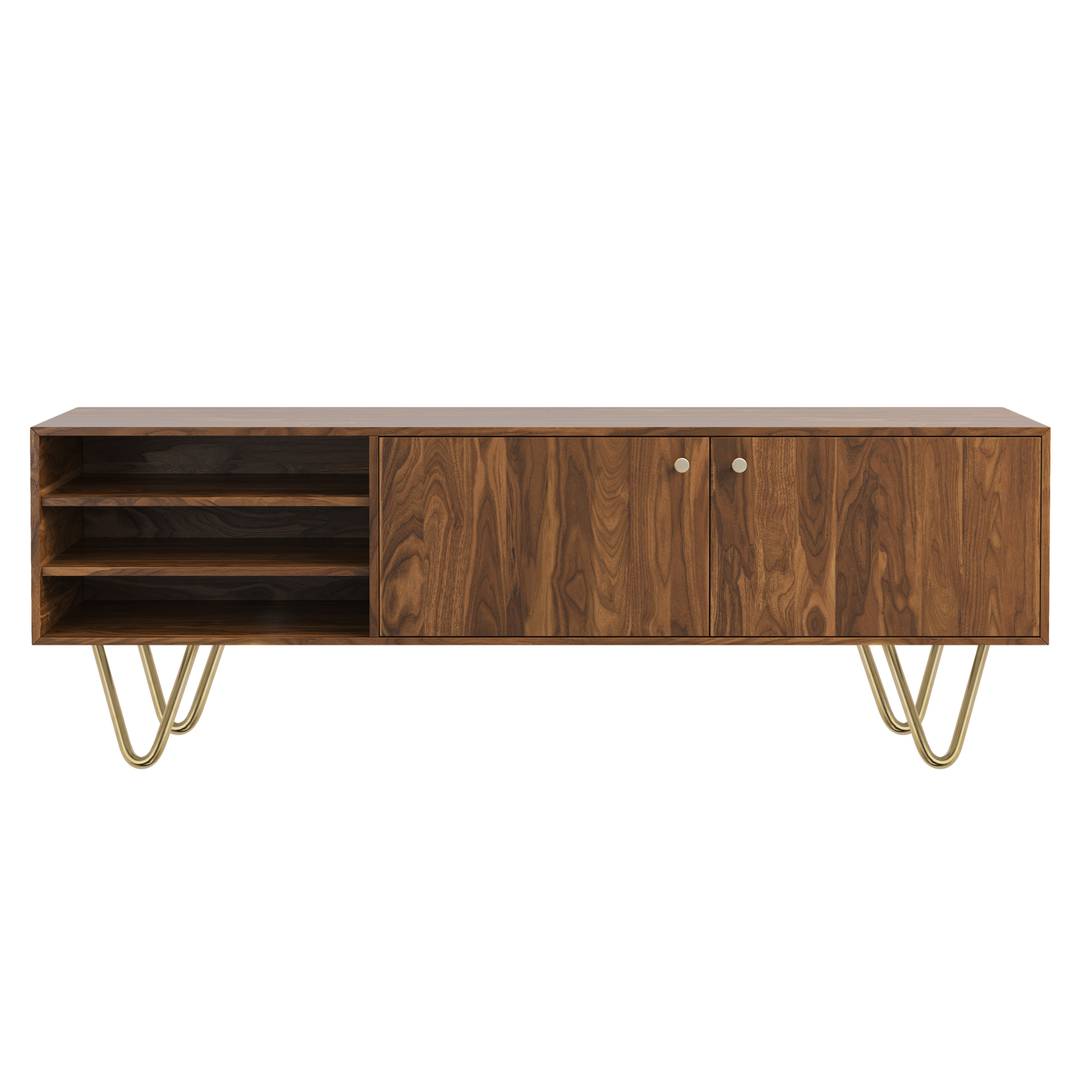 Patas de mesa para armários e móveis de aço 2 hastes 15 cm cobre 4-pack