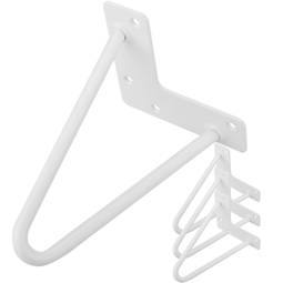 Table legs for desks cabinets furniture made of steel 2 rods 20 cm white 4-pack