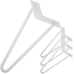 Patas de mesa para armários e móveis de aço 2 hastes 30 cm branco 4-pack