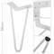 Gambe Piedini da tavolo per mobili e scrivania in acciaio 2 bacchette 30 cm bianco 4-pack