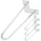 Table legs for desks cabinets furniture made of chrome plated 2 rods 30 cm 4-pack