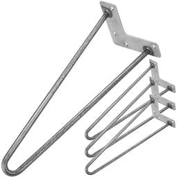 Legs for table and furniture vintage style Steel legs 2 poles 41 cm 4-pack
