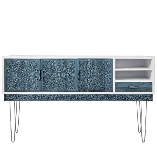 Piedi per tavolo e mobili stile vintage Piedi in acciaio 2 pali 71 cm 4-pack