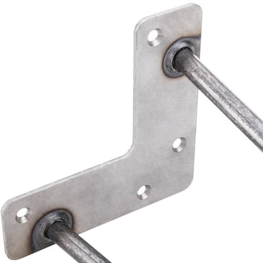 Piedi per tavolo e mobili stile vintage Piedi in acciaio 2 pali 71 cm 4-pack