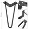 Pies para mesa y mueble Patas en acero 2 varillas 41 cm negro 4-pack