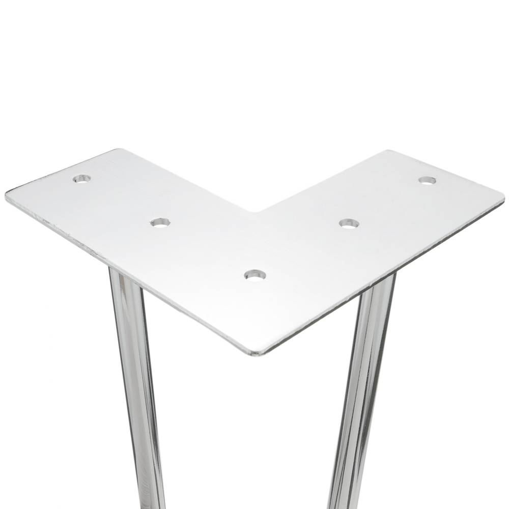 Patas Pés de mesa para armários e móveis em cromado 2 hastes 41 cm 4-pack