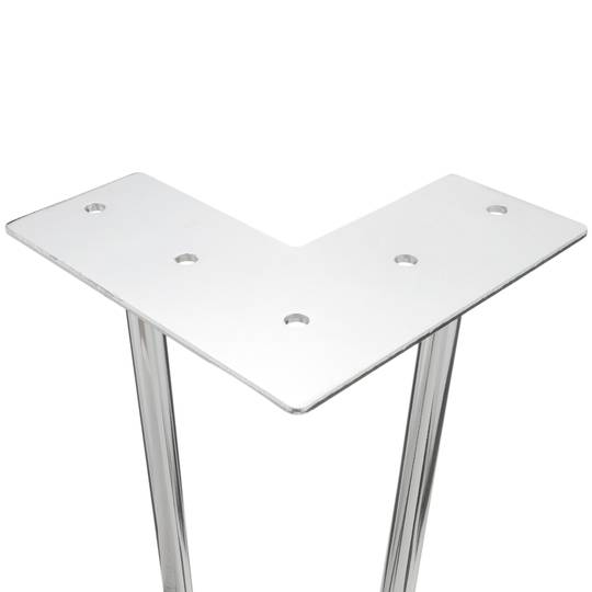 Patas Pés de mesa para armários e móveis em cromado 2 hastes 41 cm 4-pack