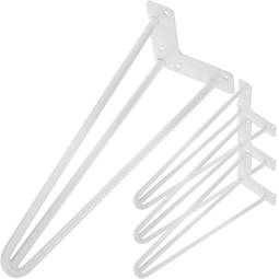 Patas de mesa para armários e móveis de aço 3 hastes 41 cm branco 4-pack