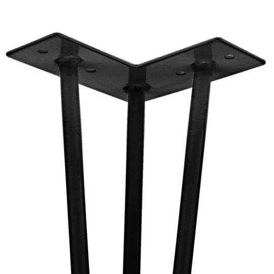 Pies para mesa y mueble Patas en acero 3 varillas 41 cm negro 4-pack