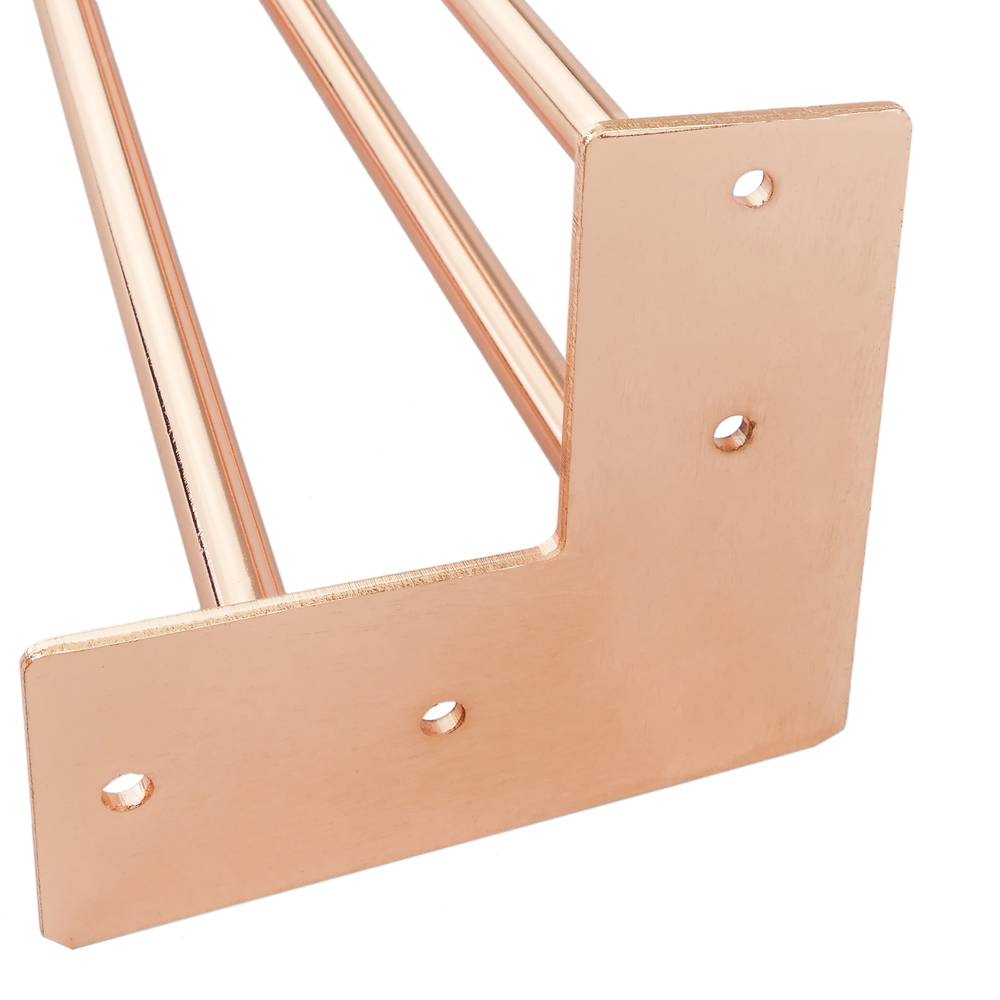 Gambe Piedini da tavolo per mobili e scrivania in acciaio 3 bacchette 41 cm rame 4-pack