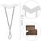 Table legs for desks cabinets furniture made of steel 2 rods 41 cm white 4-pack loop type