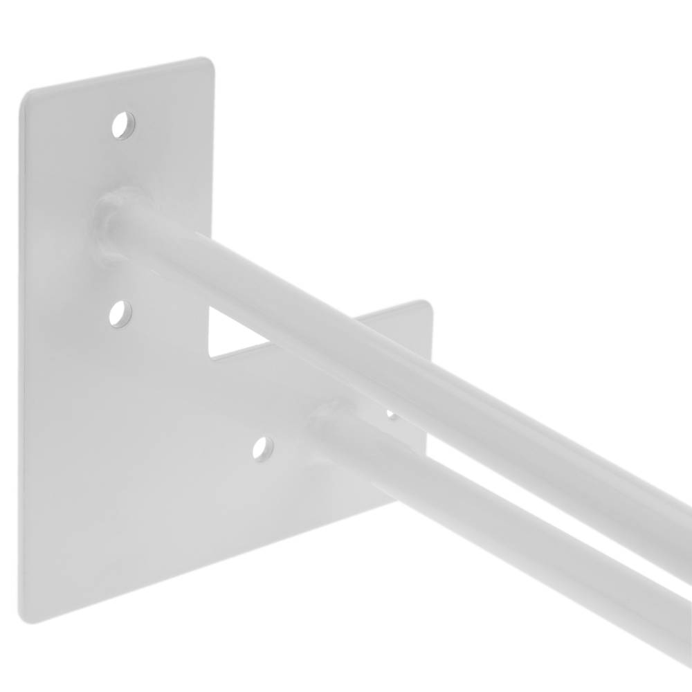 Table legs for desks cabinets furniture made of steel 2 rods 41 cm white 4-pack loop type