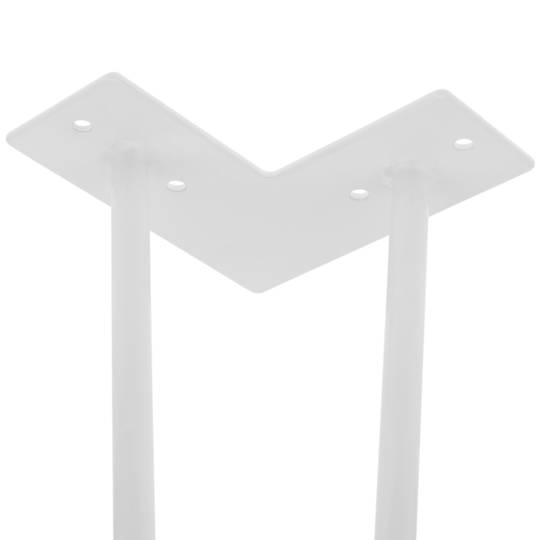 Table legs for desks cabinets furniture made of steel 2 rods 41 cm white 4-pack loop type