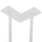 Table legs for desks cabinets furniture made of steel 2 rods 41 cm white 4-pack loop type